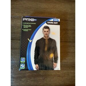 Pro Strength Unisex Sauna Suit Black L/XL Weight Loss Sweat Suit 2-Piece Set PVC